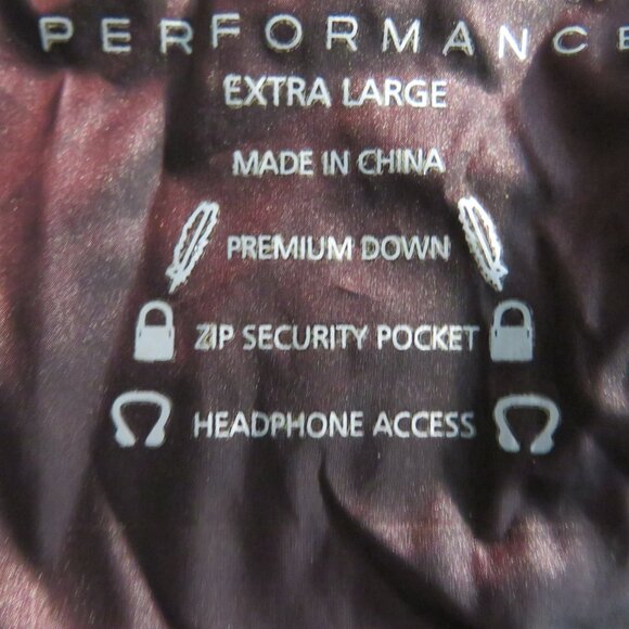 Calvin Klein Performance Premium Down Zipper Puffer Burgundy Women’s Vest XL - Picture 16 of 16